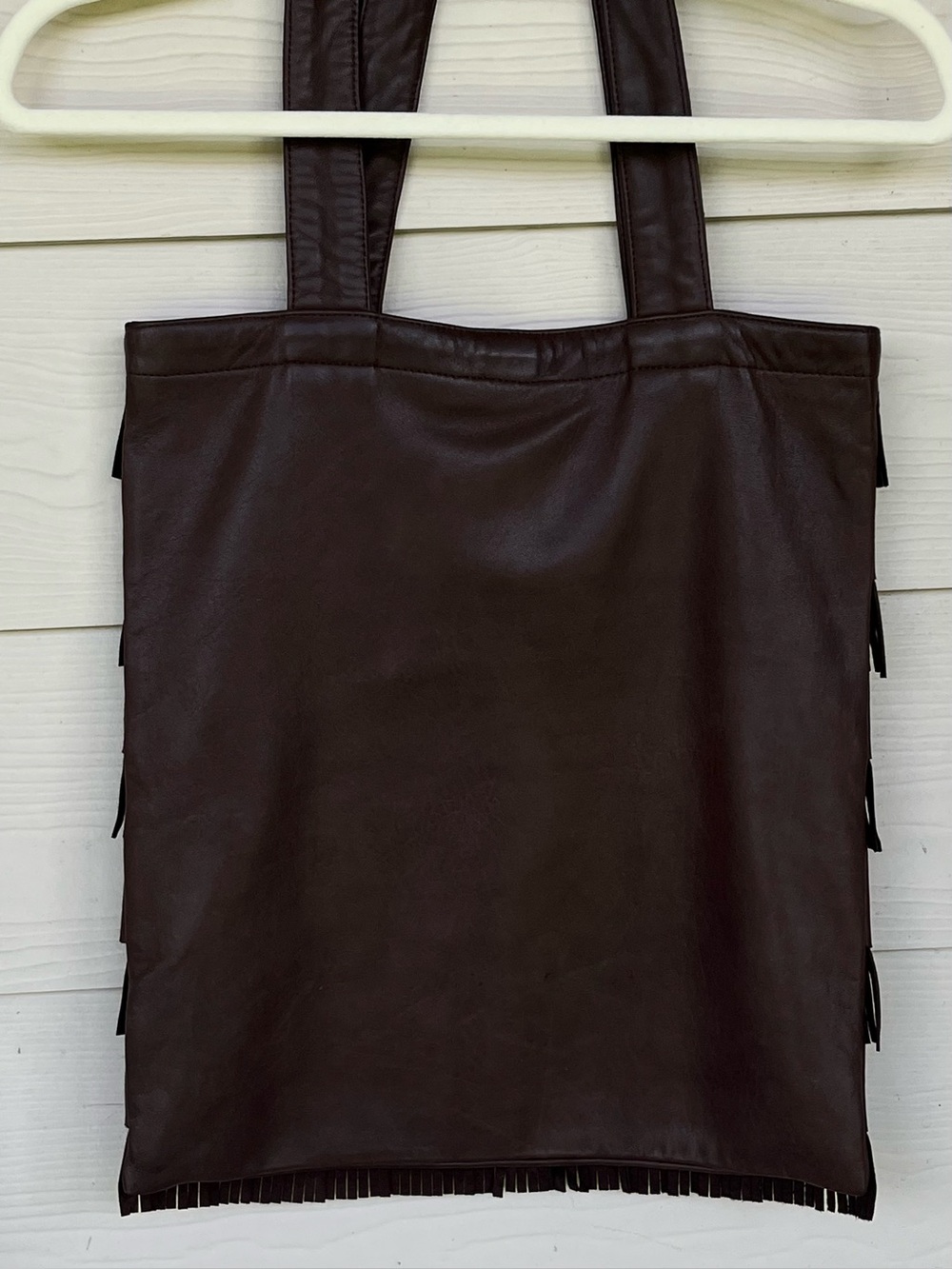 Scully Brown Leather Bag with Fringe ✨Vintage✨ - Picture 13 of 13